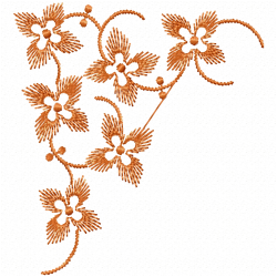 Flowers And Tree Embroidery Design 9